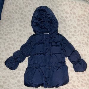 Zara babygirl navy puffer jacket sz 12-18 months